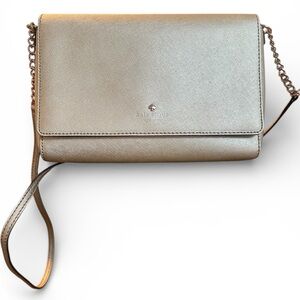 Kate Spade New York Metallic Champagne Crossbody Bag